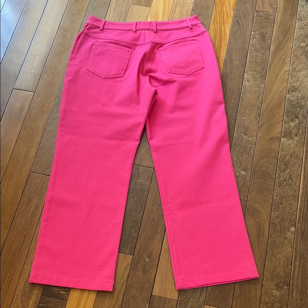 Size 12 St. John Sport By Marie Gray Hot Pink Pants - Picture 5 of 6
